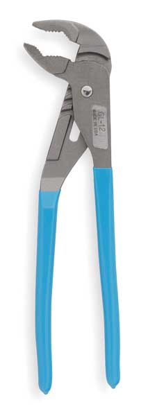 12 1/2 in Griplock V-Jaw Tongue and Groove Plier, Serrated