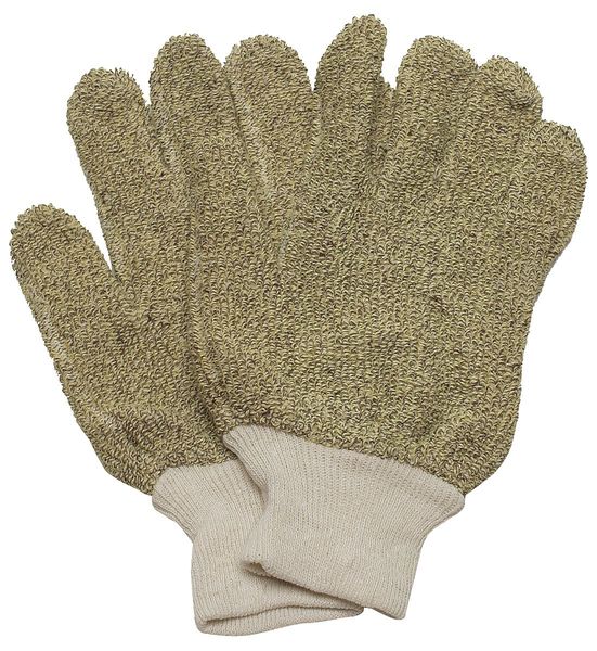 Heat Resist. Gloves, Green, L, Cotton, PR