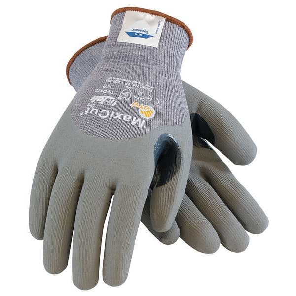 Cut Resistant Coated Gloves, A4 Cut Level, Nitrile, L, 1 PR