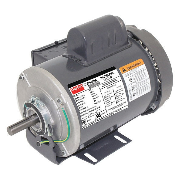 Capacitor-Start General Purpose Motor, 1 HP, 115/230V AC Voltage, 56 Frame, 3,450 Nameplate RPM