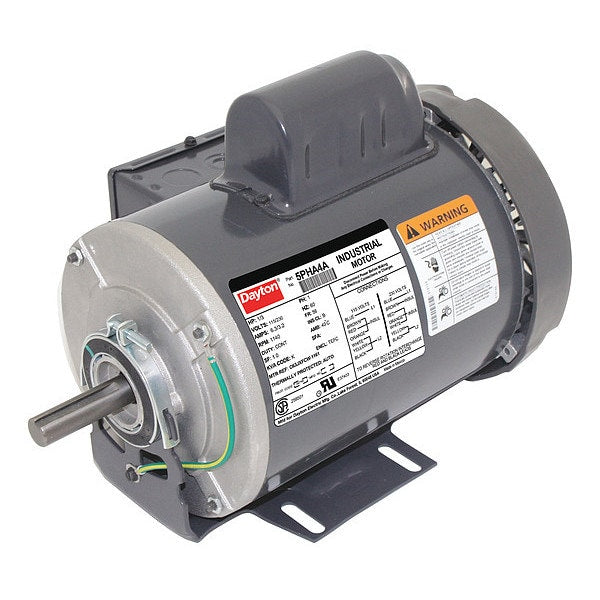 Capacitor-Start General Purpose Motor, 1/3 HP, 115/230V AC Voltage, 56 Frame, 1,140 Nameplate RPM