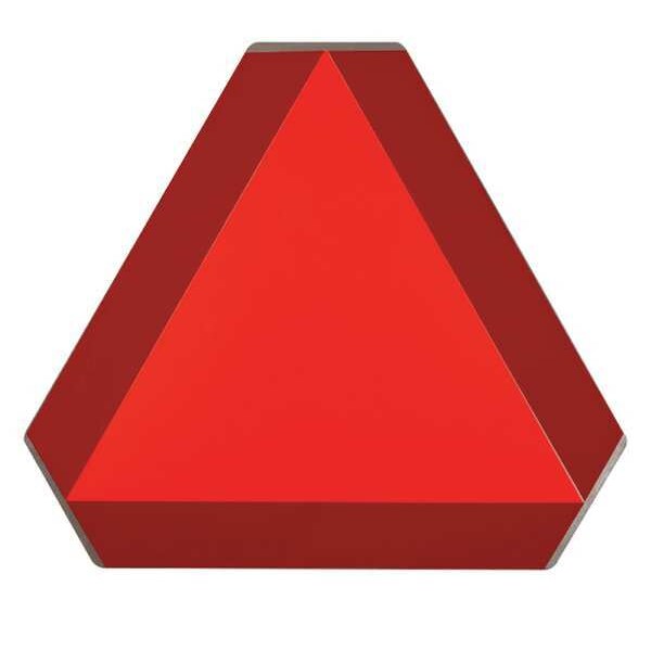Slow Moving Vehicle Sign, 14 in H, 16 in W, Vinyl, No Text, 57893