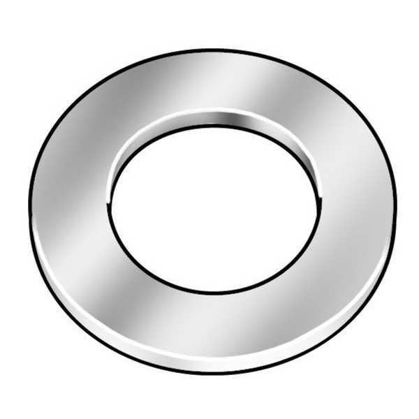 Flat Washer, Fits Bolt Size 1/4 in , Brass Plain Finish, 5 PK