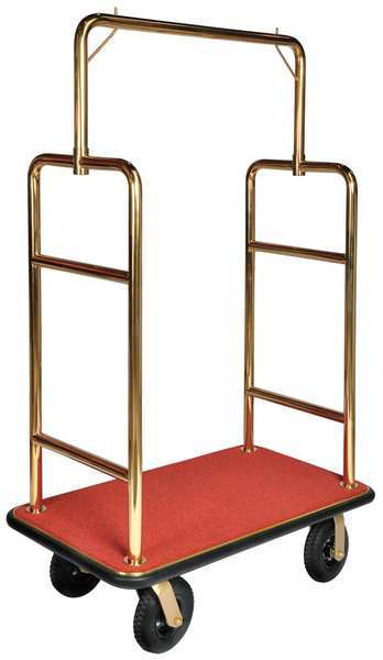 Bellmans Cart, Brasstone Finish, Rd Carpet
