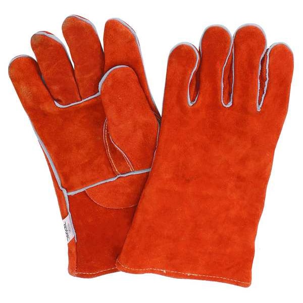 Stick Welding Gloves, Cowhide Palm, M, PR