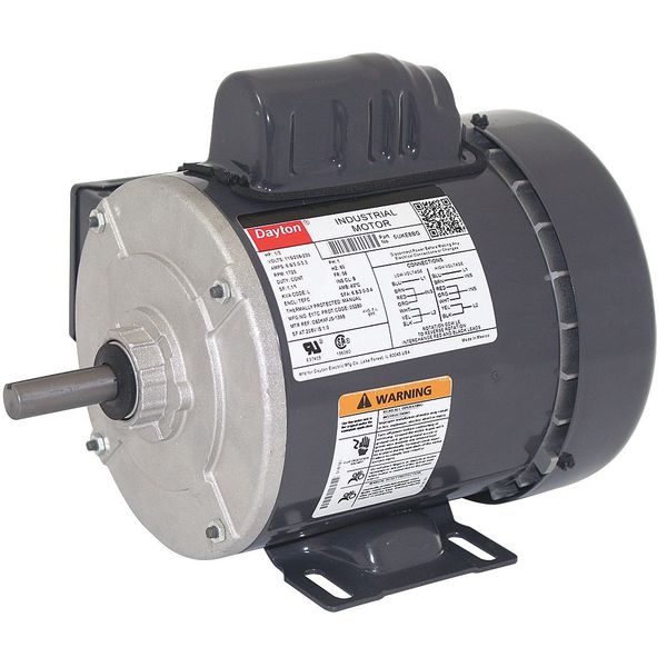 Capacitor-Start General Purpose Motor, 1/3 HP, 115/208-230V AC Voltage, 56 Frame