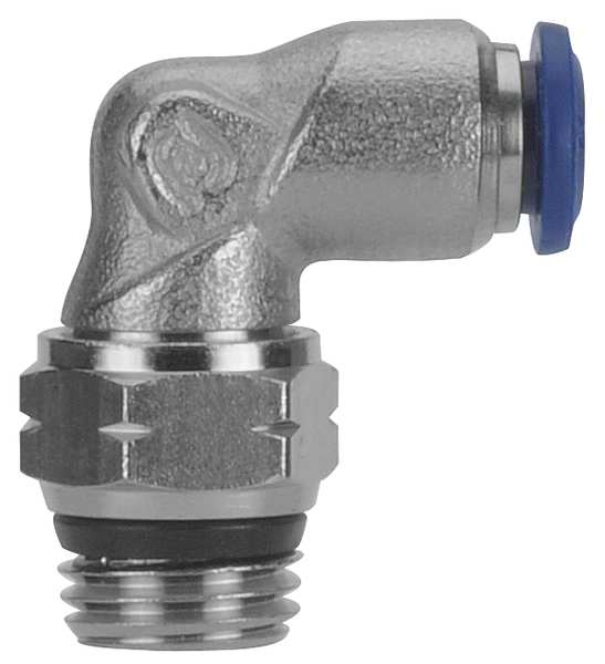 Male Swivel 90 D Elbow, Brass, 5/16In, Pk5