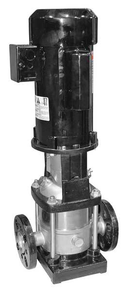 Multi-Stage Booster Pump, 1 hp, 120/208 to 240V AC, 1 Phase, 1-1/4 in Flanged Inlet Size, 5 Stage