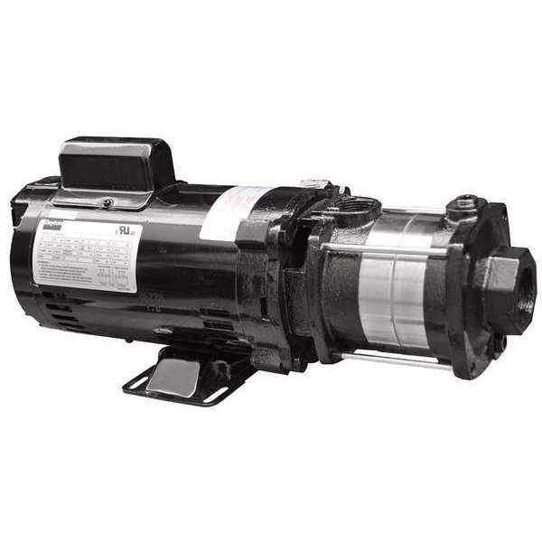 Multi-Stage Booster Pump, 1 hp, 120/240V AC, 1 Phase, 1-1/4 in NPT Inlet Size, 3 Stage