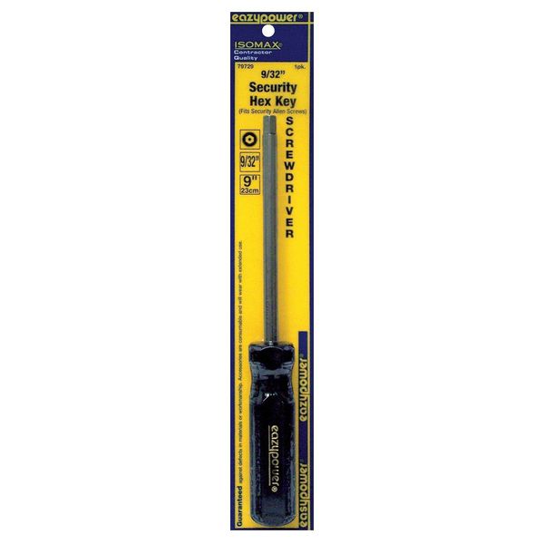 Tamper Resistant Hex Screwdriver 9/32 in Round