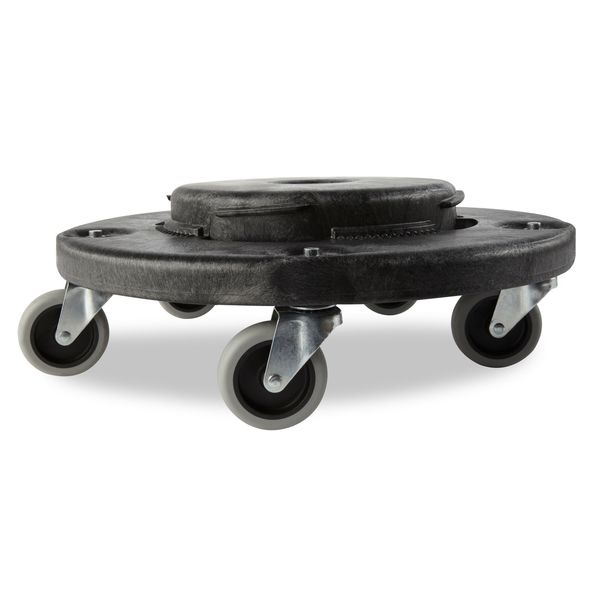 Container Dolly for BRUTE 20-55 gal Containers, 250 lb Load Capacity, 5 Swivel Casters, Black