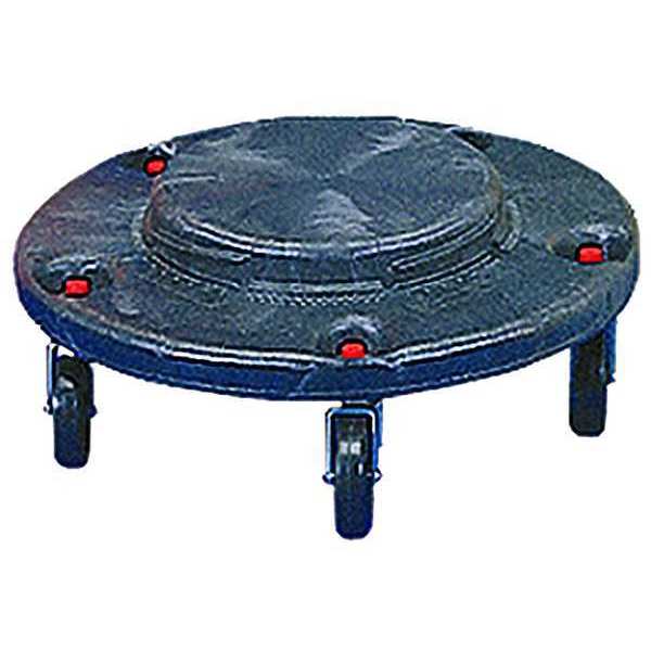 Container Dolly for BRUTE 20-55 gal Containers, 250 lb Load Capacity, 5 Swivel Casters, Black