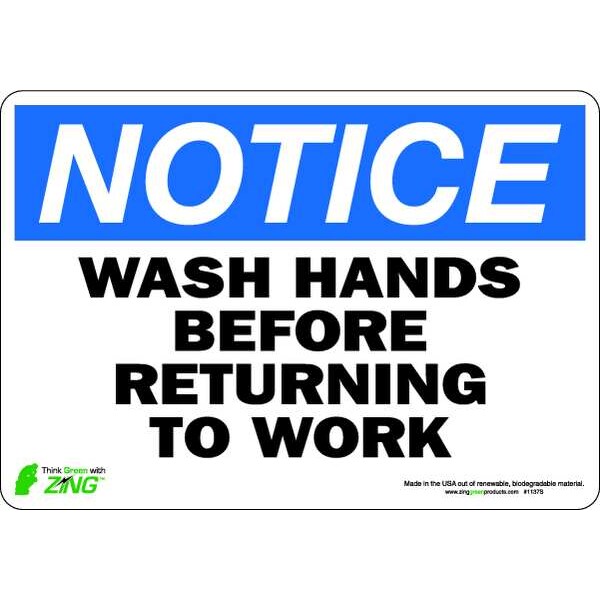 Sign, Wash Hands, 7X10