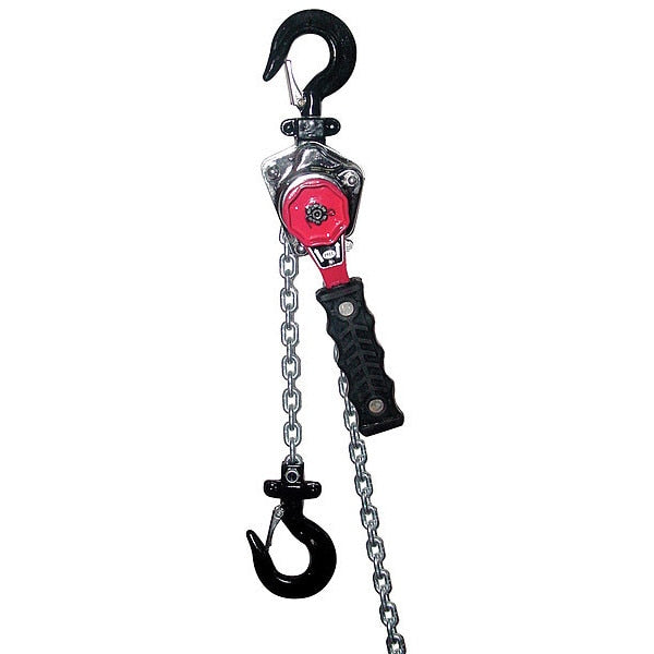 Lever Chain Hoist, 550 lb Load Capacity, 5 ft Hoist Lift, 13/16 in Hook Opening