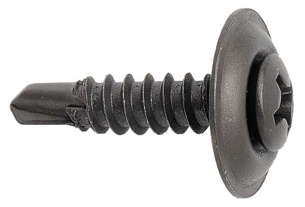 Drywall Screw, #8 x 1-1/4 in, Steel, Trim Head Phillips Drive, 50 PK