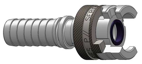 Barb to Thor Coupler, Barb, 1/2, Brass
