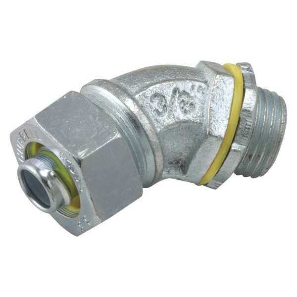 Noninsulated Connector, 3/4 In., 45 Deg