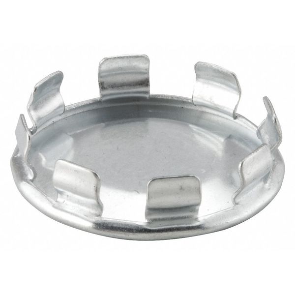Knockout Plug, Round, Steel, 1/2 in Conduit Size, 0.36 in D, Corrosion Resistant, Silver