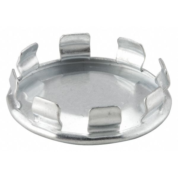 Knockout Plug, Round, Steel, 3/4 in Conduit Size, 0.31 in D, Corrosion Resistant, Silver