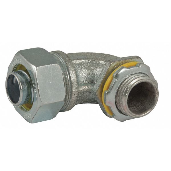 Noninsulated Connector, 3/8 In., 90 Deg
