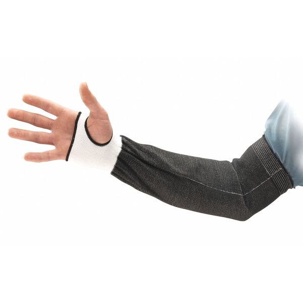 Hyflex Cut-Resistant Sleeve, Cut Level A3, Intercept, Cuff with Thumbhole, 18 in L, Black, Small