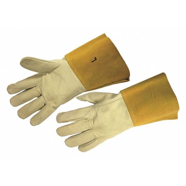 MIG/TIG Welding Gloves, Cowhide Palm, L, 12PK
