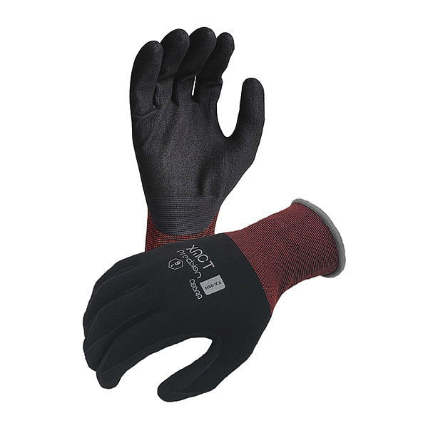 Karbonhex Premium 15 ga. Nylon/Spandex Gloves, Dura-Foam Nitrile Palm Coating, XL