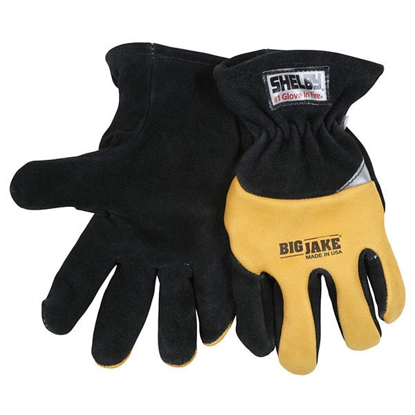 Firefighter Gloves, Black/Yellow, M, PR