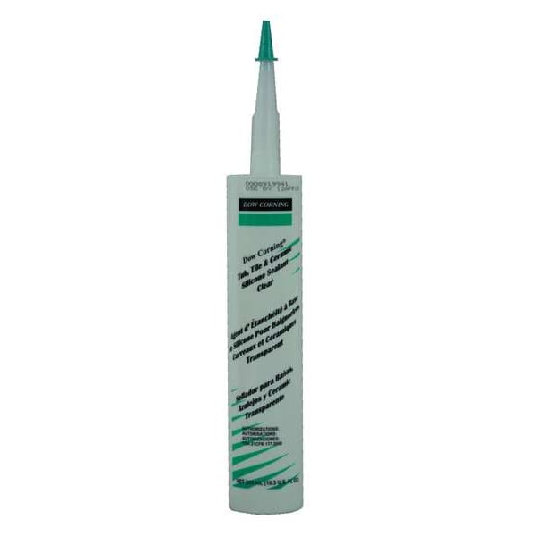 Glazing Sealant, 10.3 oz, Cartridge, Clear, RTV Silicone Base