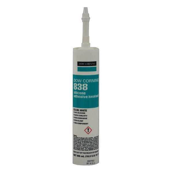 Sealant, 10.3 oz, Cartridge, White, Silicone Elastomer Base