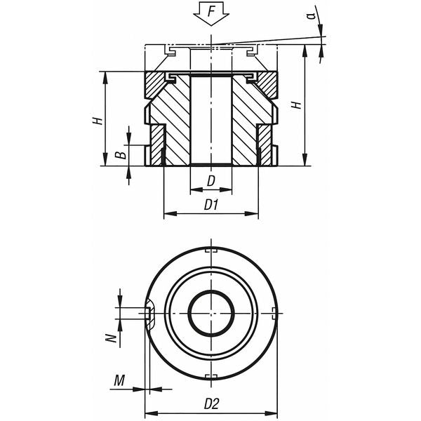 Leveling Set With Spherical Washer, D=11 Carbon Steel, D2= 32