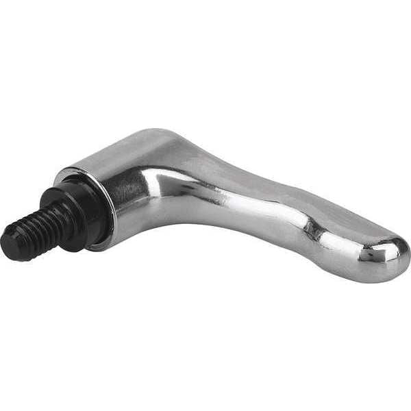 Adjustable Handle, Modern Design, Sz. 4, 3/8-16X45, Die Cast Zinc High-Gloss Chromed, Comp: Steel