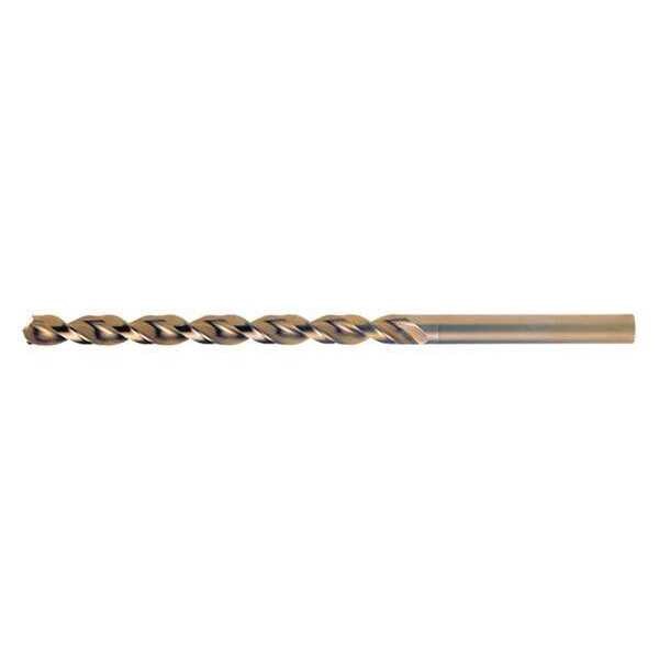 Q-Cobalt⢠135° Wide Land Parabolic Taper Length Drill Cleveland 2575 Straw HSS-CO 8% RHS/RHC 3/16