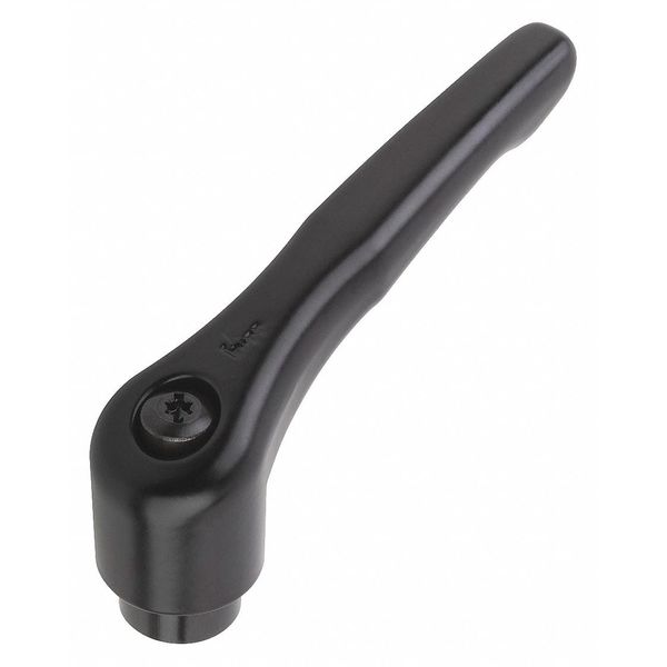 Adjustable Handle, Modern Design, Sz. 5, M12X30, Die Cast Zinc Orange RAL 2004, Comp: Steel