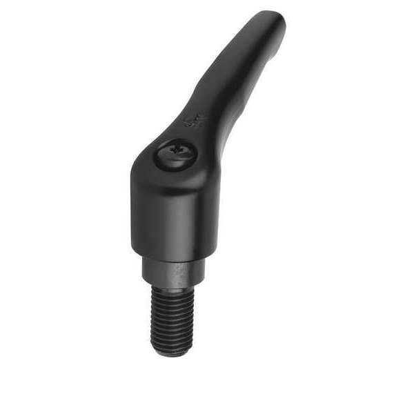 Adjustable Handle, Modern Design, Sz. 1, M05X35, Die Cast Zinc Black Satin, Comp: Steel