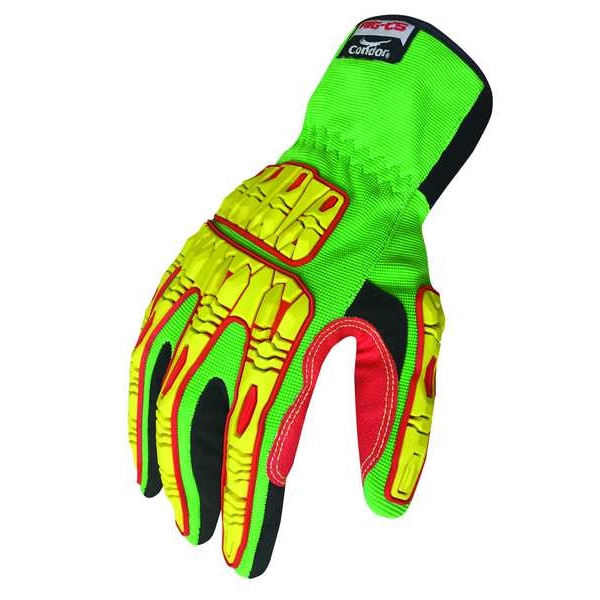 Impact Gloves, Size M, Green, PR