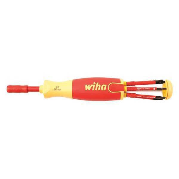 Multi-Bit Screwdriver, Phillips, Slotted Bit Style, Drive Size 6mm, 9 3/4 in L, 7-Piece