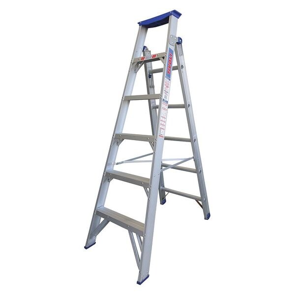 Multipurpose Ladder, Stepladder, Straight Configuration, 11 ft, Aluminum
