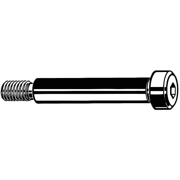 Shoulder Screw, M6-1.00 Thr Sz, 11 mm Thr Lg, 10 mm Shoulder Lg, Alloy Steel, 5 PK