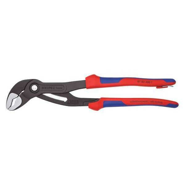 12 in Knipex Cobra V-Jaw Water Pump Plier Serrated, Bi-Material Grip
