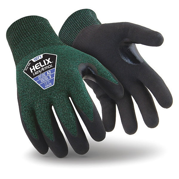 Cut Resistant Coated Gloves, A2 Cut Level, Nitrile, L, 1 PR