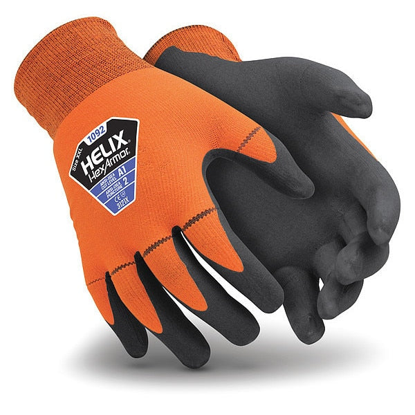 Cut Resistant Coated Gloves, A1 Cut Level, Nitrile, M, 1 PR