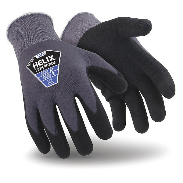 Cut Resistant Coated Gloves, A1 Cut Level, Nitrile, M, 1 PR