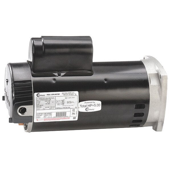 Pool Pump Motor, Permanent Split Capacitor, 5 HP, 56Y Frame, 3,450 Nameplate RPM