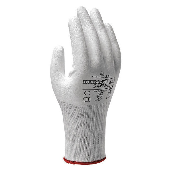 Cut Resistant Coated Gloves, A3 Cut Level, Polyurethane, M, 1 PR