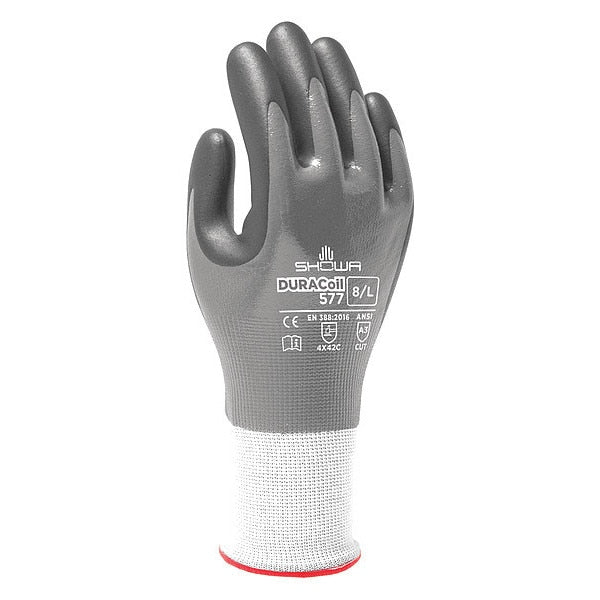 Cut Resistant Coated Gloves, A3 Cut Level, Foam Nitrile, L, 1 PR