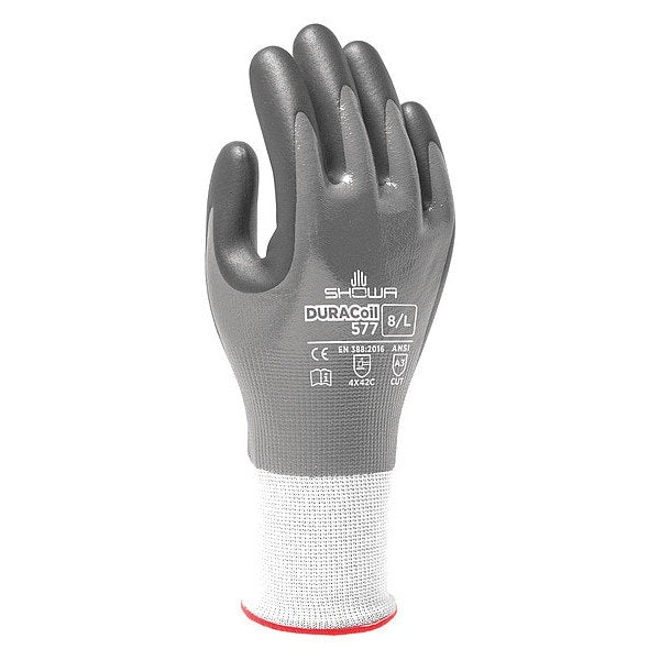 Cut Resistant Coated Gloves, A3 Cut Level, Foam Nitrile, 2XL, 1 PR