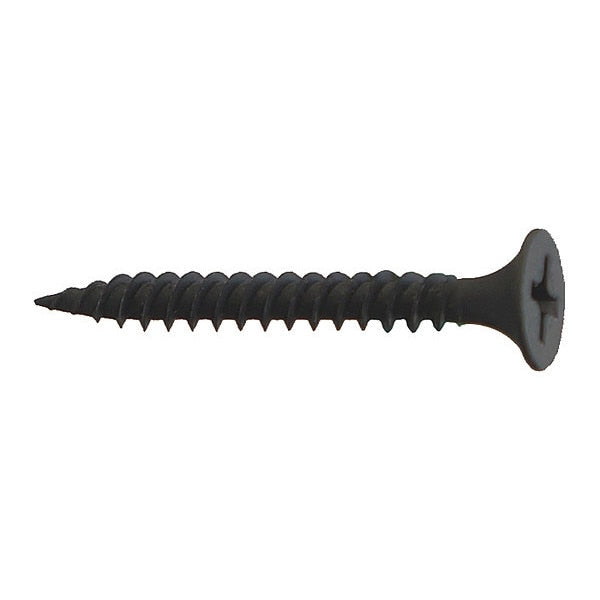 Drywall Screw, #6 x 1-5/8 in, Flat Head Phillips Drive, 5000 PK