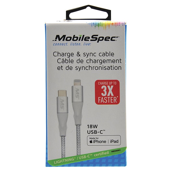 Charger/Sync USB Cable, 6 ft Cable Length