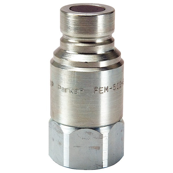 Hydraulic Quick Connect Hose Coupling, Steel Body, Push-to-Connect Lock, 1-1/16